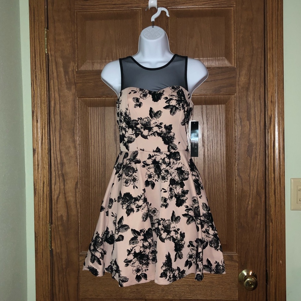 NWT Pale pink and black dress